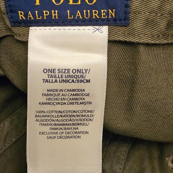 Ralph Lauren Army Green Polo Hat/Cap One Size - Picture 4 of 4